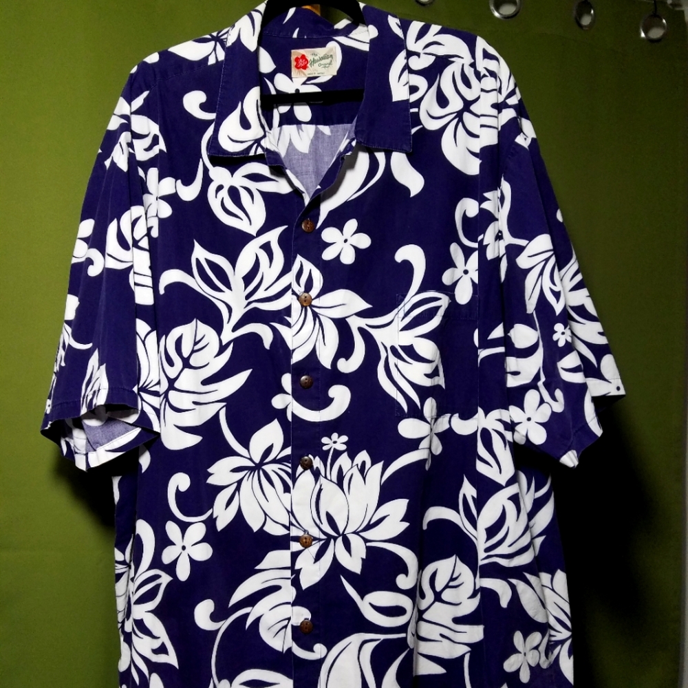 Mens Hilo Hattie 5xl Navy Flowers